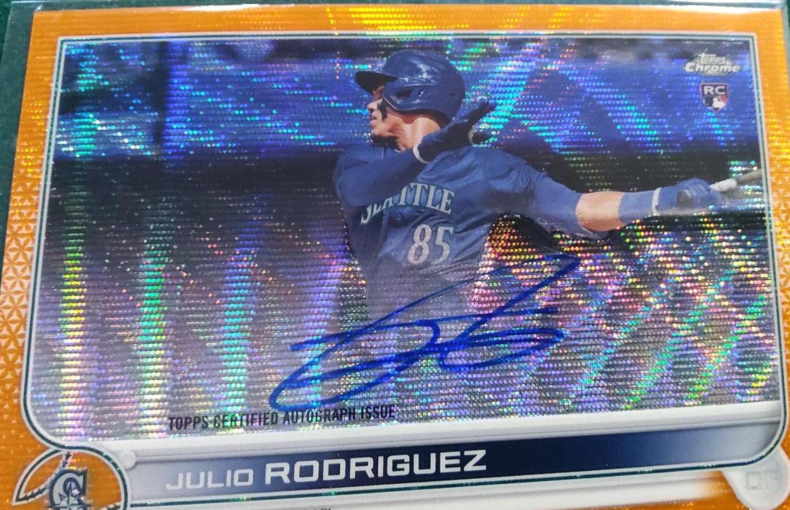 Julio Rodriguez [Orange Wave Refractor] #RA-JRO