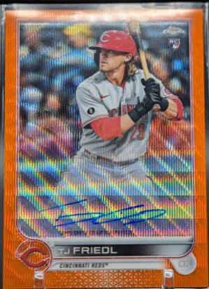 TJ Friedl [Orange Wave Refractor] #RA-TF