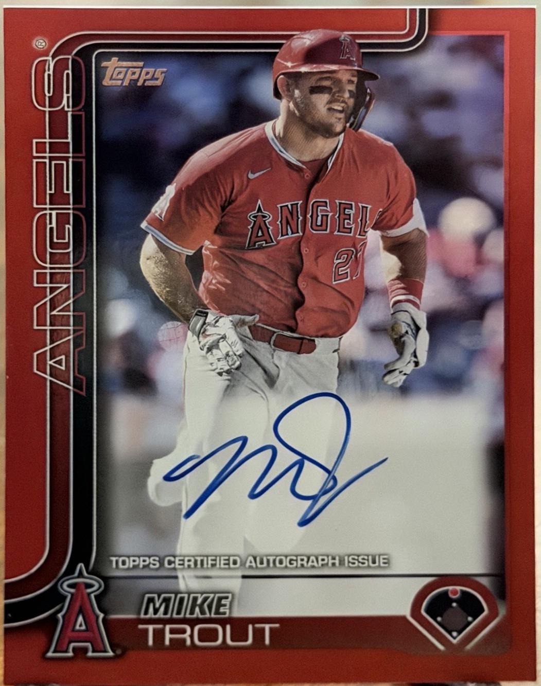 Mike Trout [Red Foil Flagship Real One Autograph] #200
