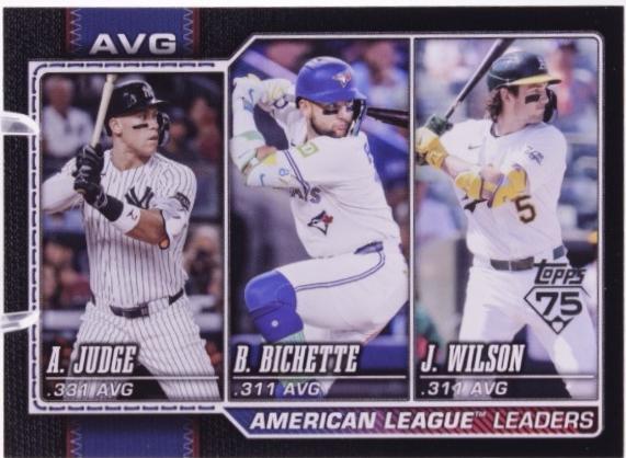 American League Leaders Avg [75 Years] #204