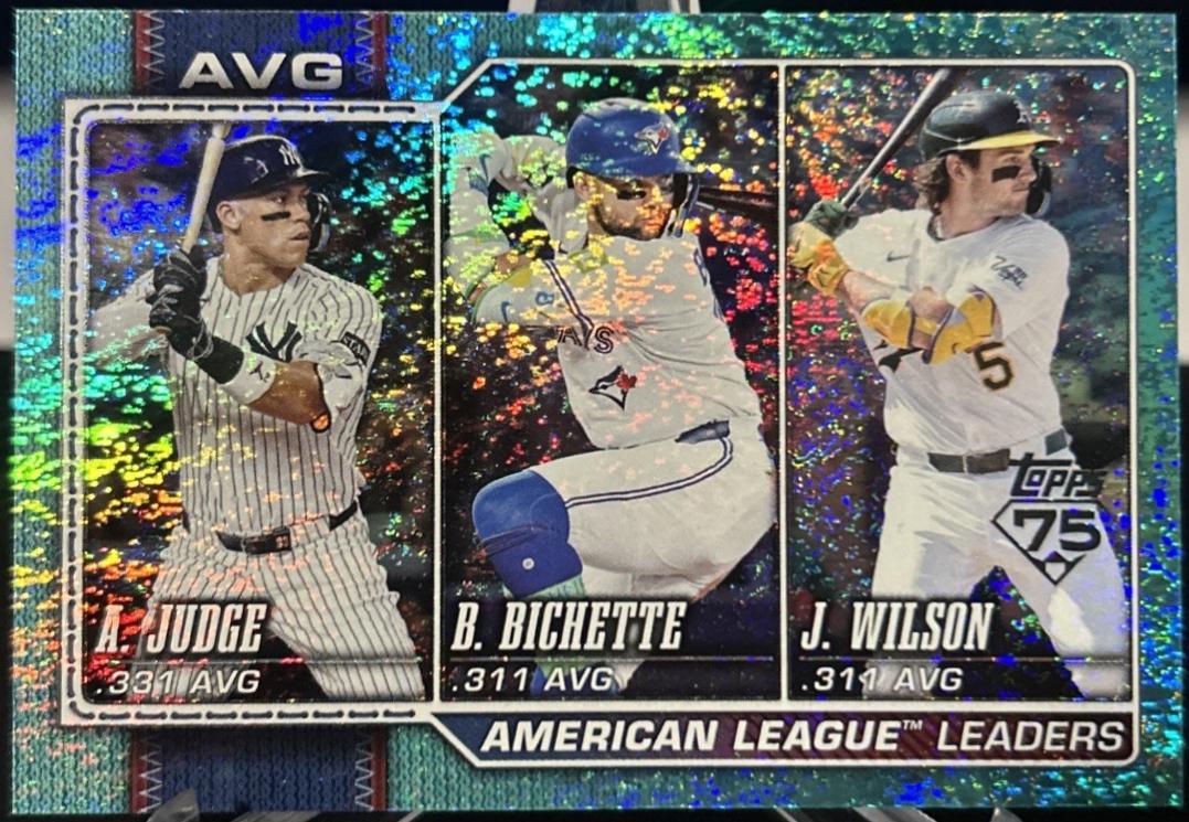 American League Leaders Avg [Aqua Holo] #204