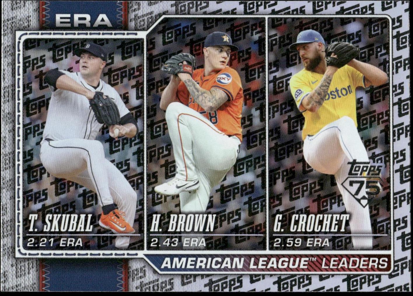 American League Leaders ERA [Topps Foil Pattern] #327