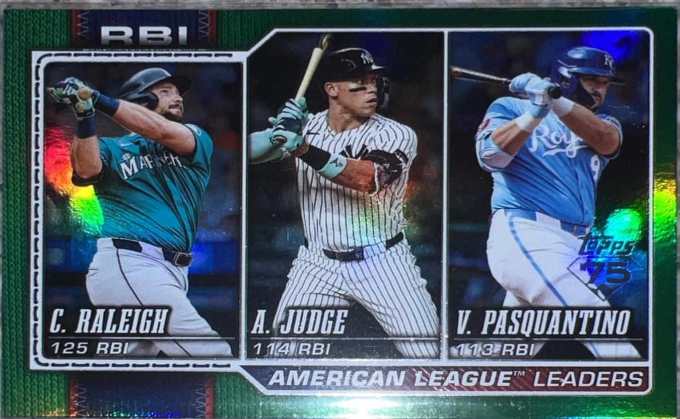 American League Leaders RBI [Green Diamante] #211