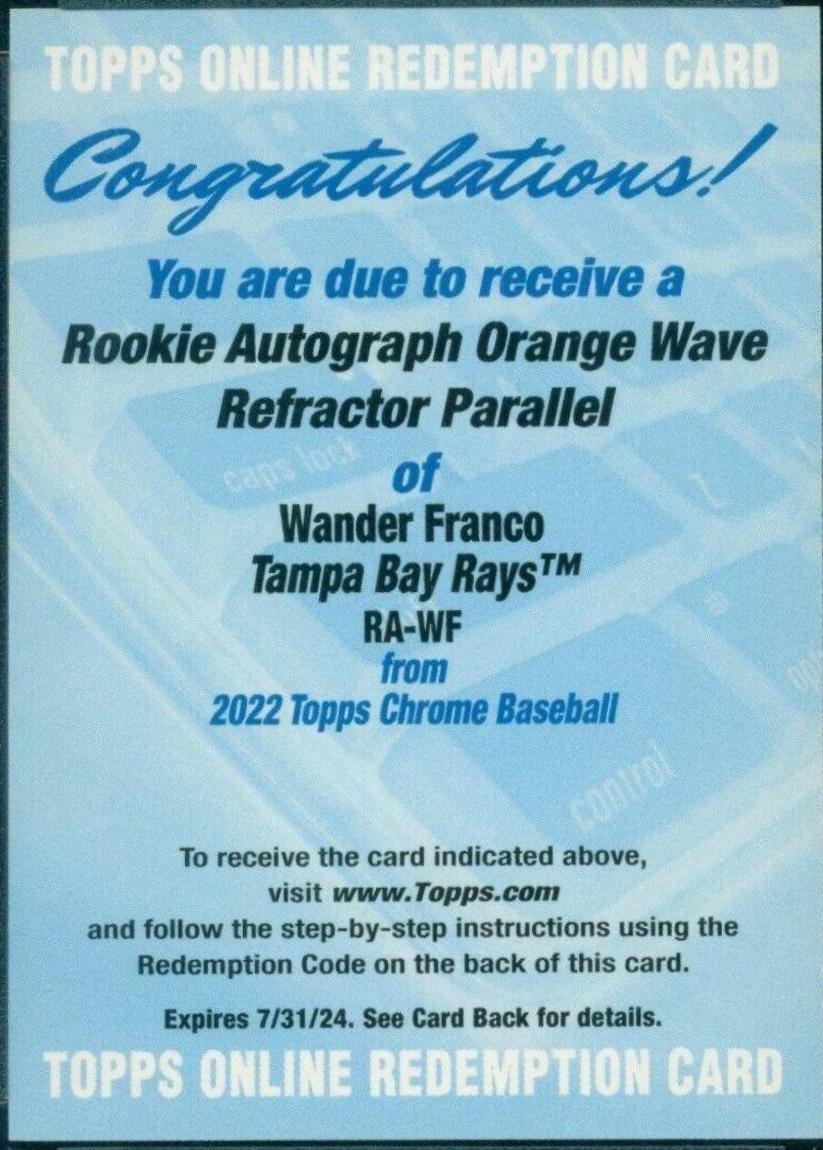 Wander Franco [Orange Wave Refractor] #RA-WF