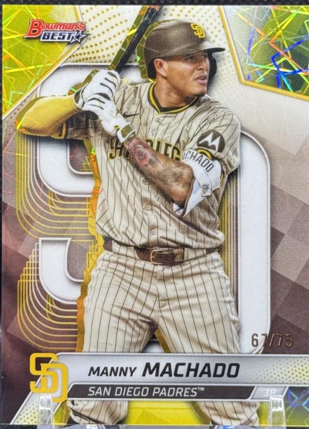 Manny Machado [Yellow Lazer Refractor] #6