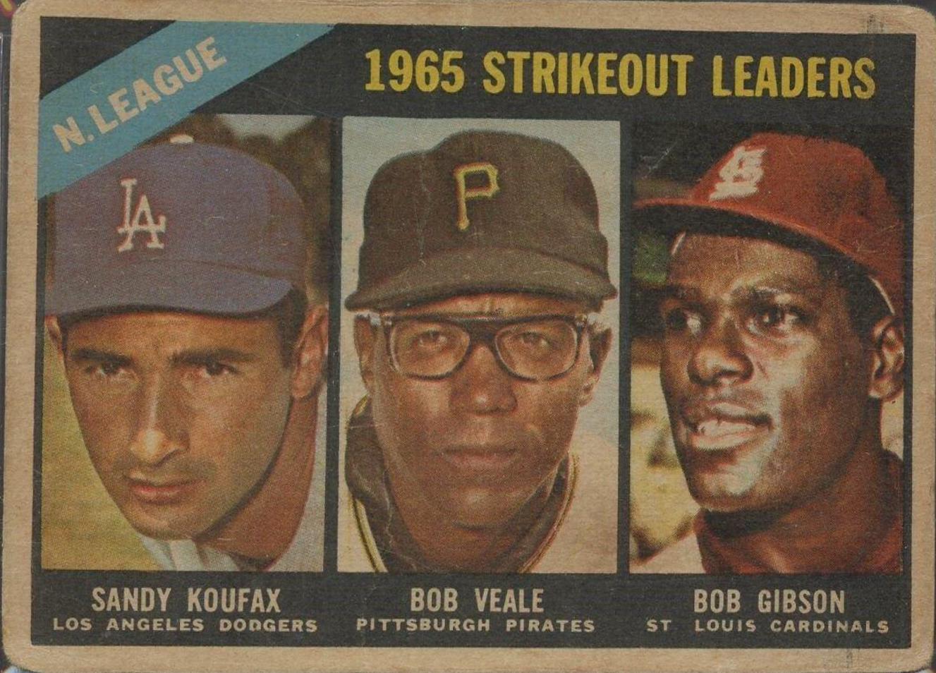 NL Strikeout Ldrs. [Koufax, Veale, Gibson] #225