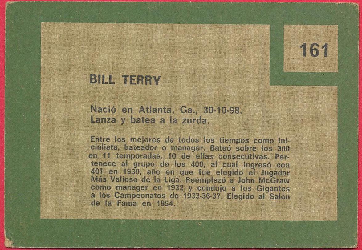 Bill Terry #161