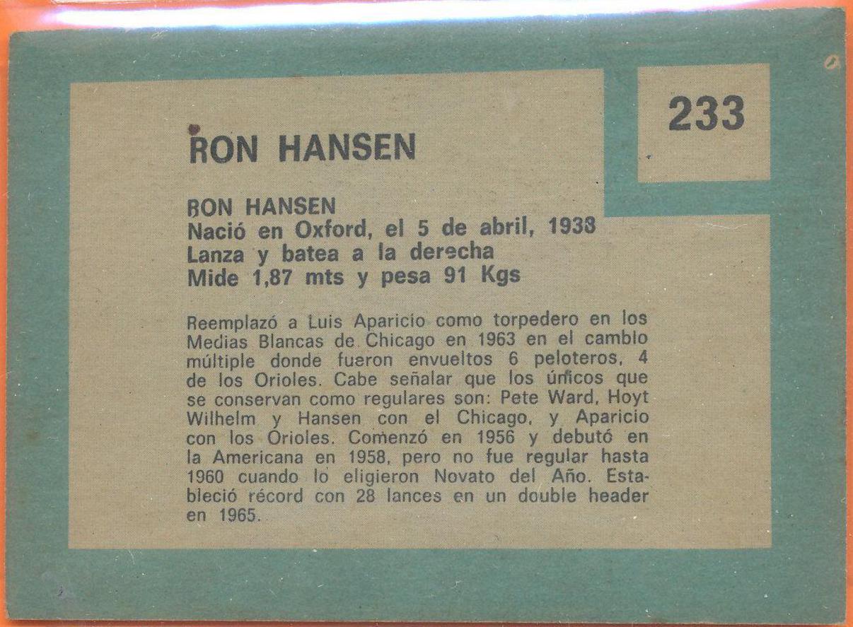 Ron Hansen #233