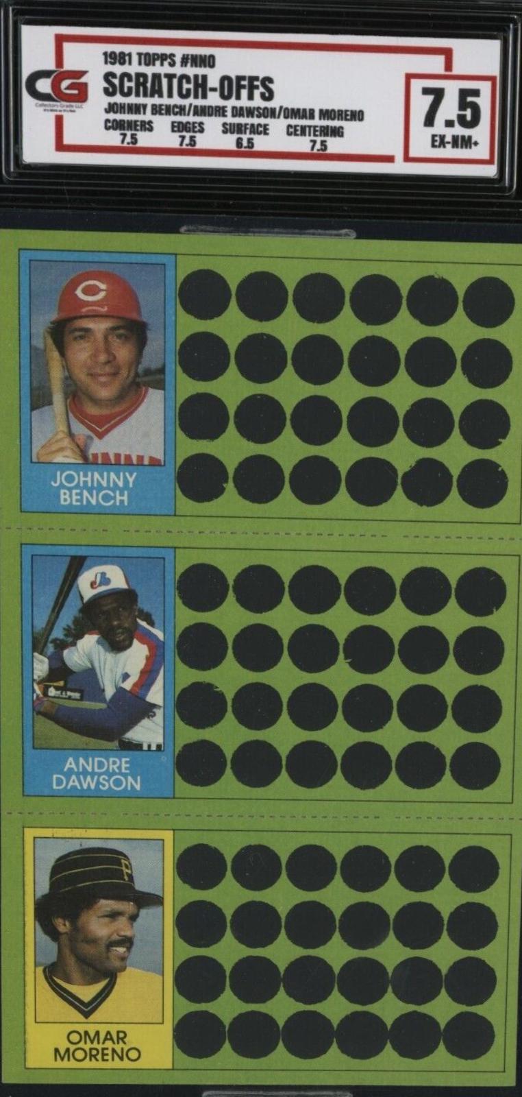 Andre Dawson, Johnny Bench, Omar Moreno