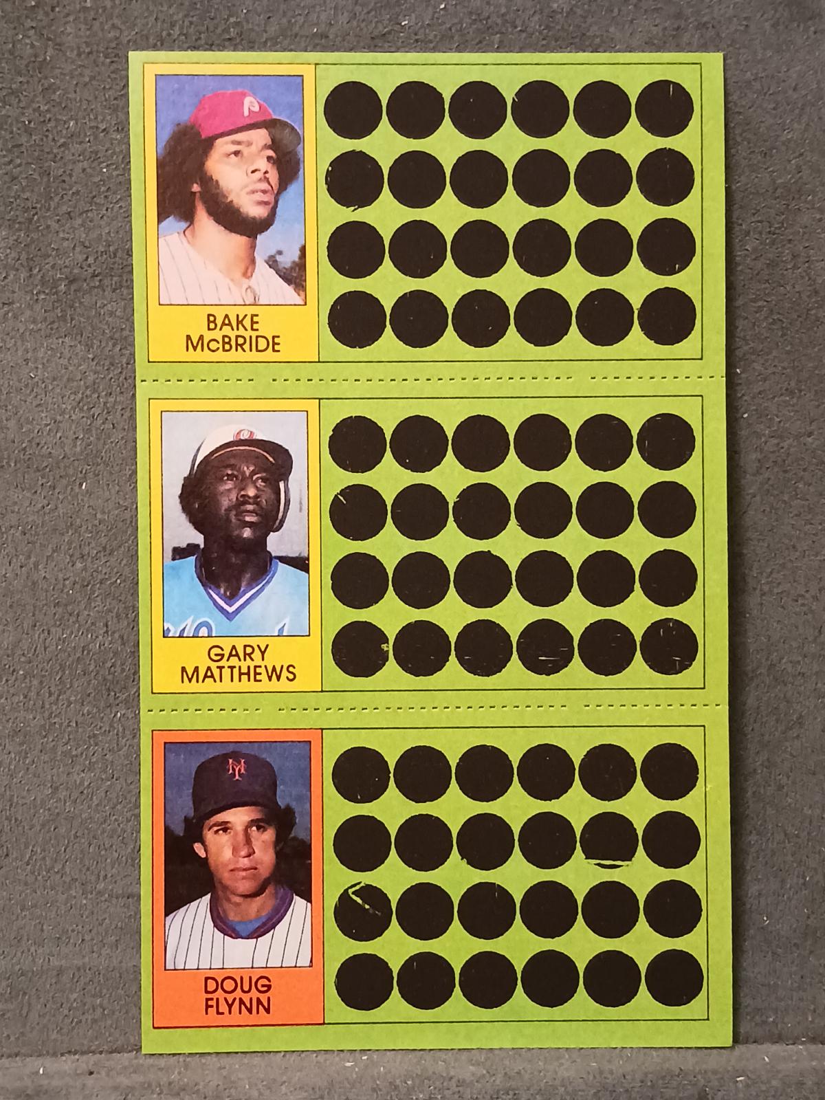 Bake McBride, Gary Matthews, Doug Flynn #58, 76, 93