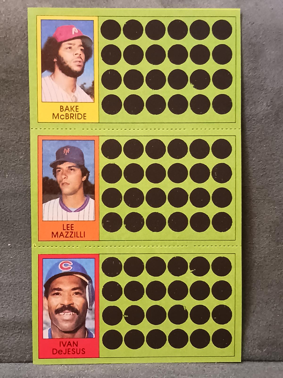 Bake McBride, Lee Mazzilli, Ivan DeJesus #58, 75, 94