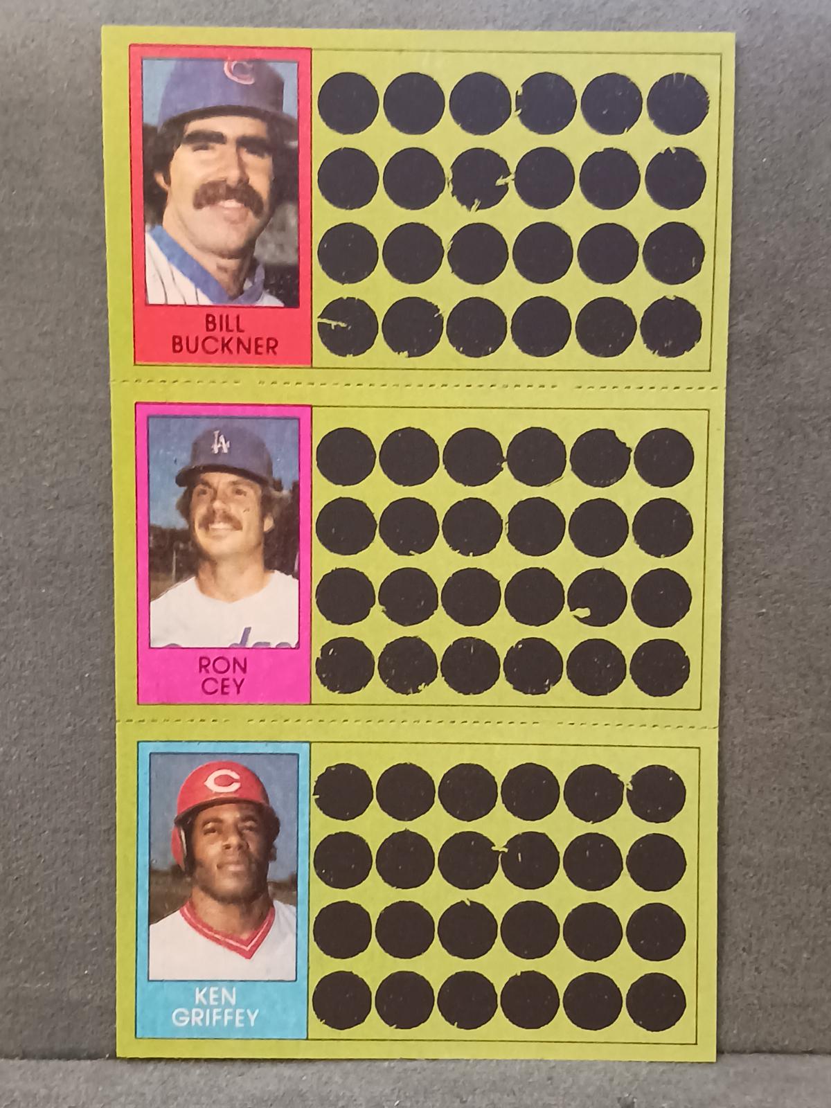 Bill Buckner, Ron Cey, Ken Griffey #55, 73, 91