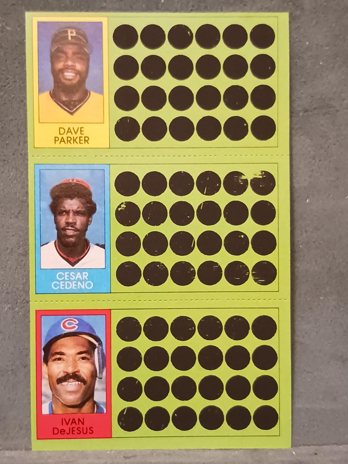 Dave Parker, Cesar Cedeno, Ivan DeJesus #59, 77, 94