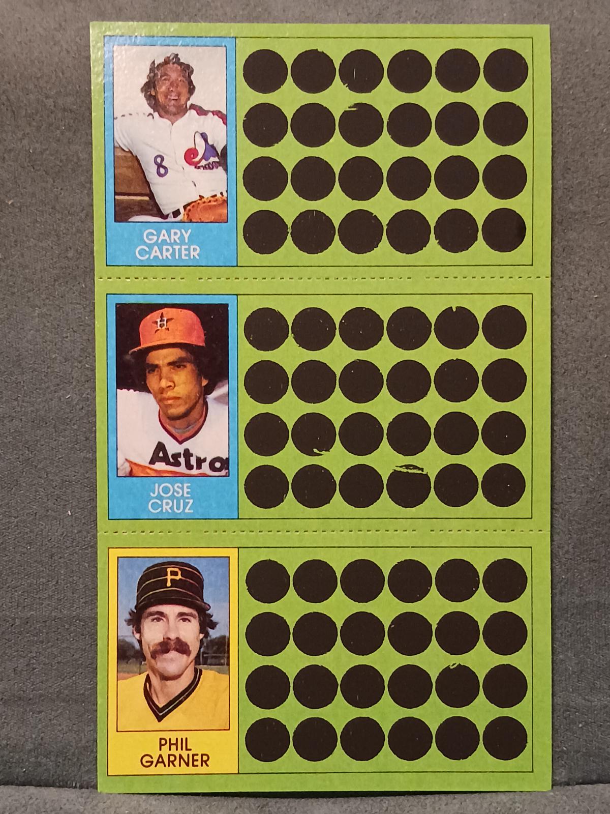 Gary Carter, Jose Cruz, Phil Garner #66, 83, 102