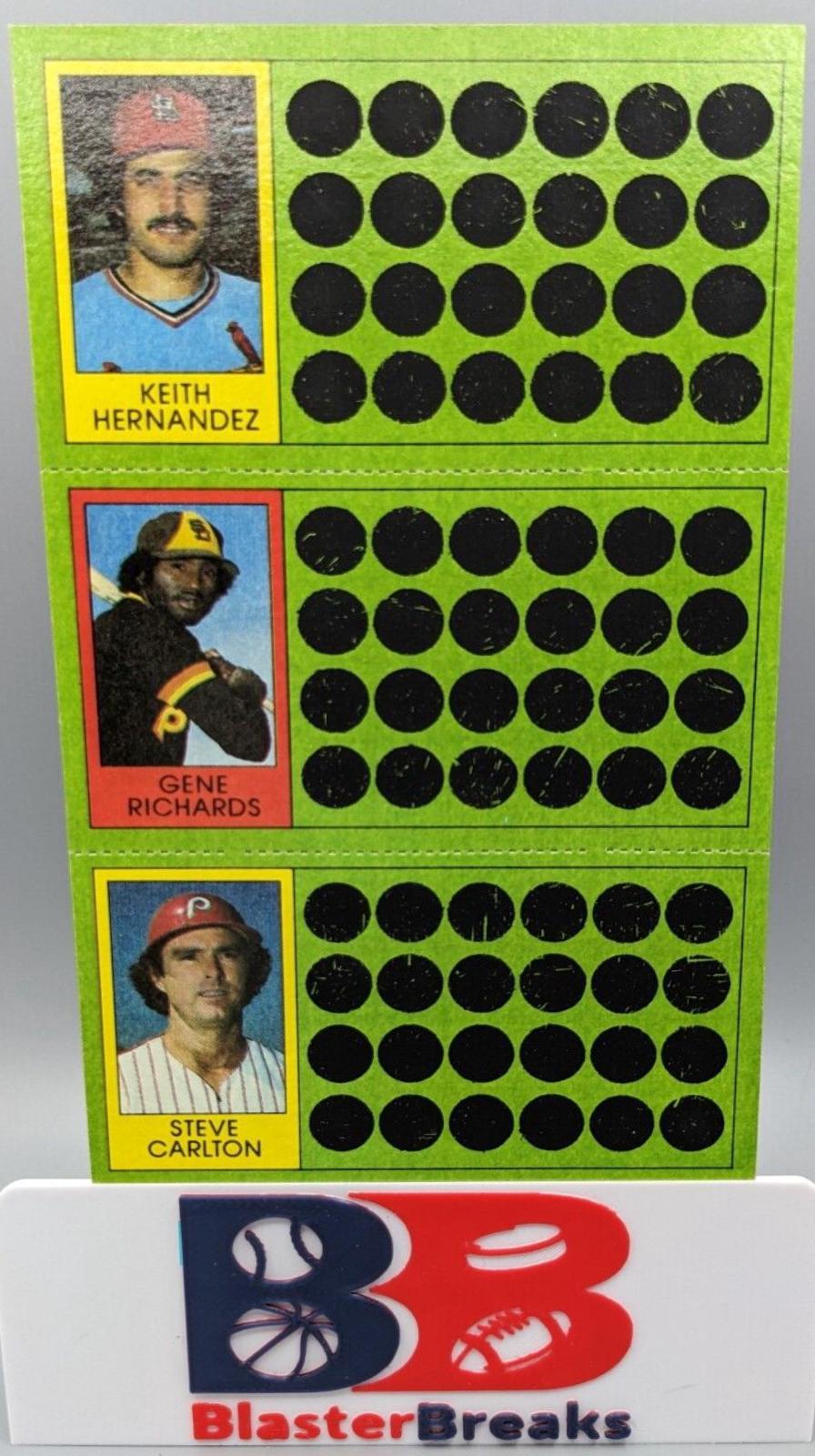 Gene Richards, Keith Hernandez, Steve Carlton