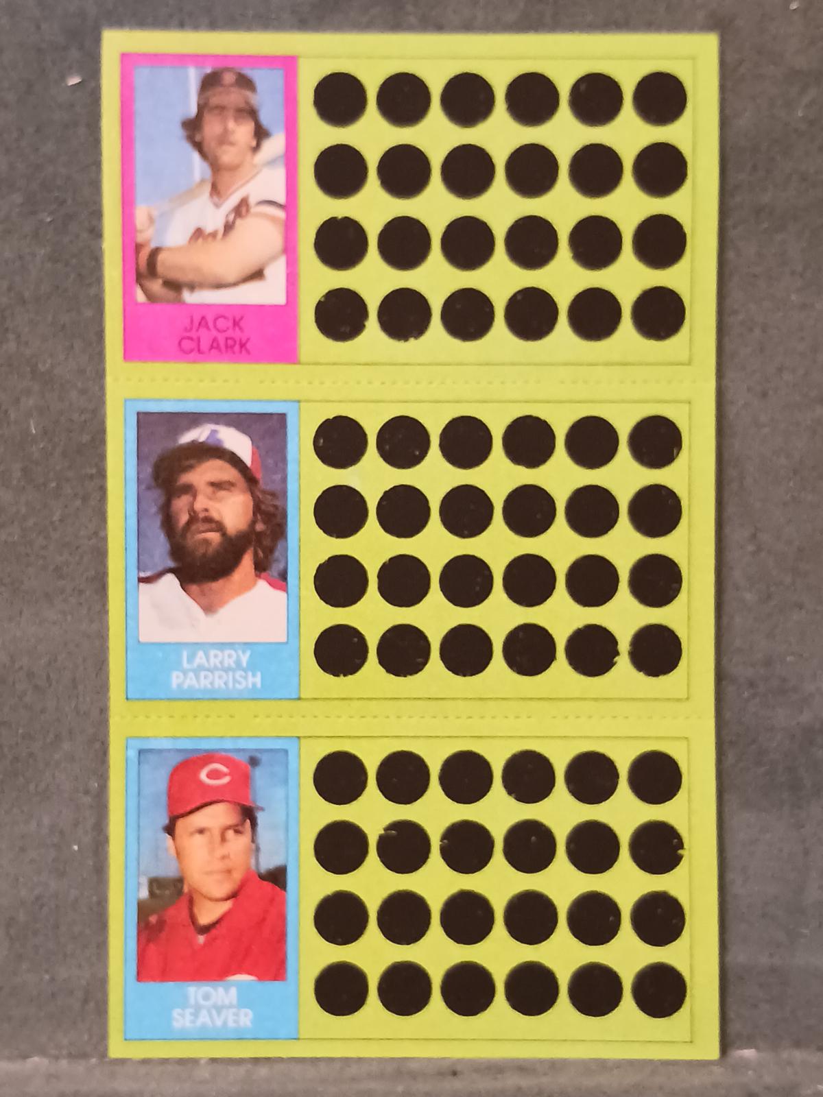 Jack Clark, Larry Parrish, Tom Seaver #70, 89, 107