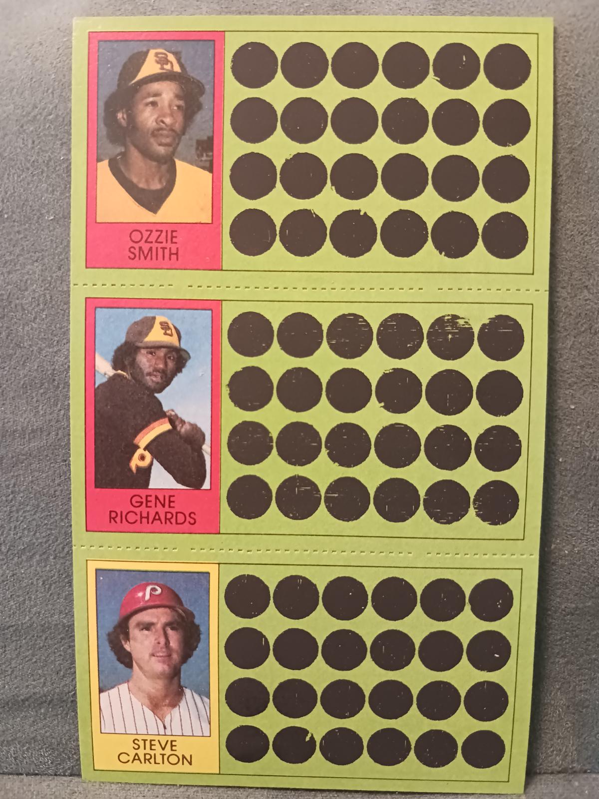 Ozzie Smith, Gene Richards, Steve Carlton #68, 86, 104