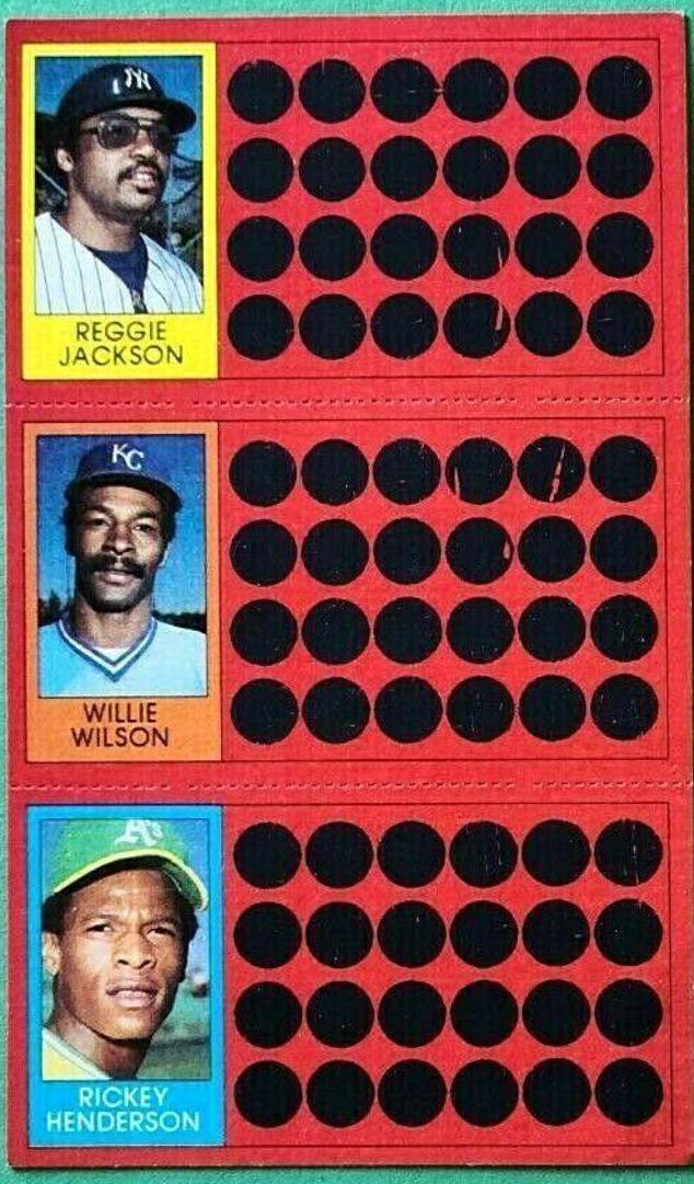 Reggie Jackson, Rickey Henderson, Willie Wilson