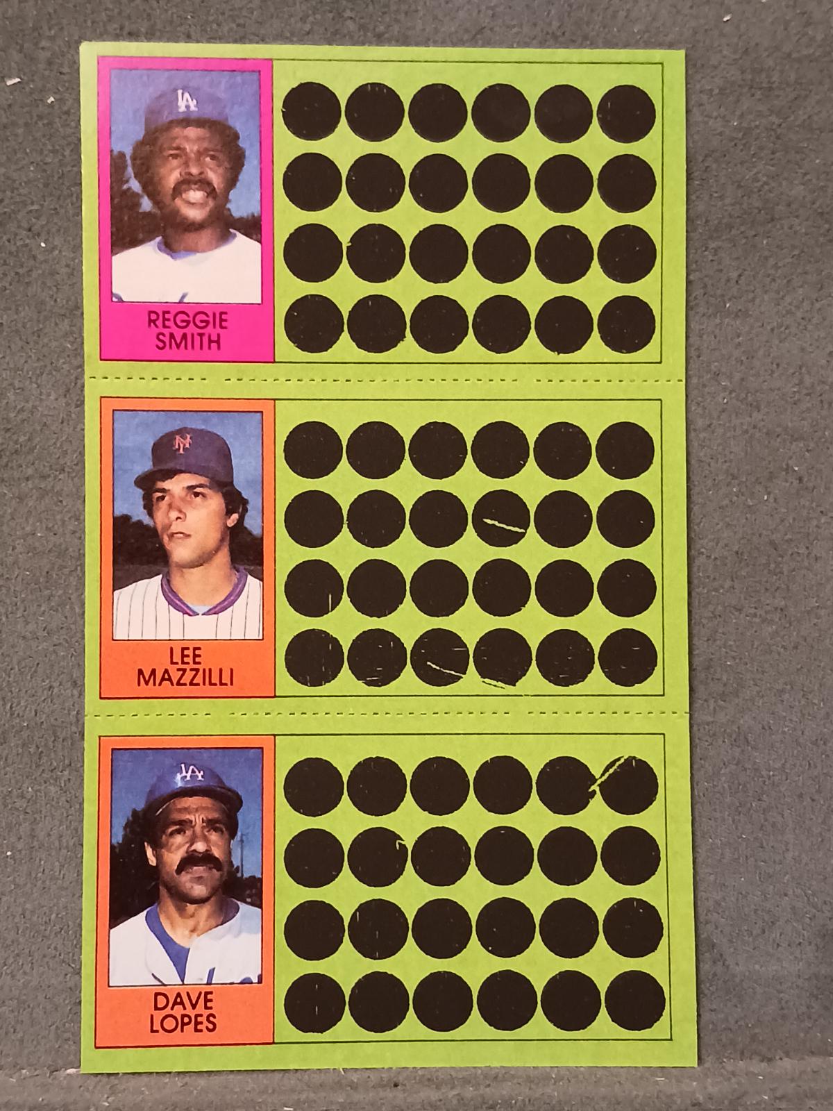 Reggie Smith, Lee Mazzilli, Dave Lopes #57, 75, 92
