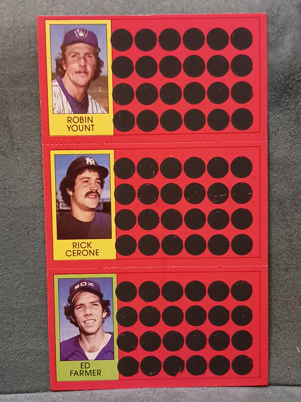 Robin Yount, Rick Cerone, Ed Farmer #10, 28, 54