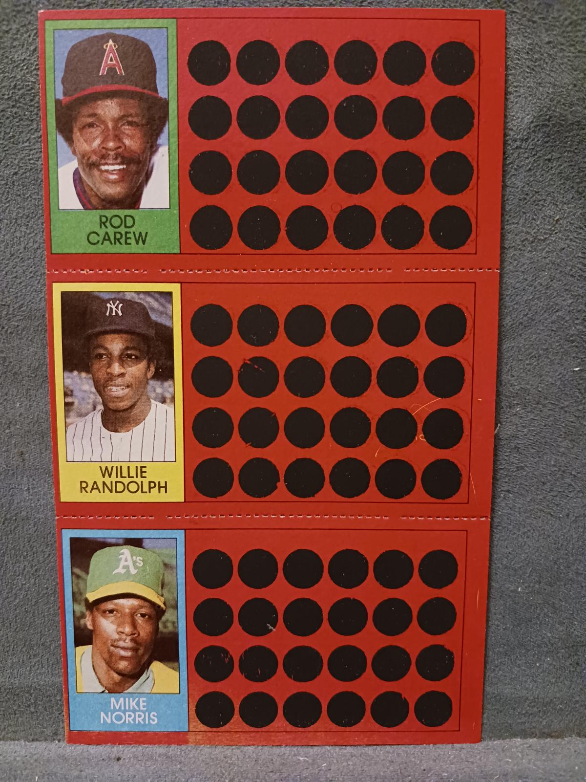 Rod Carew, Willie Randolph, Mike Norris #18, 36, 53