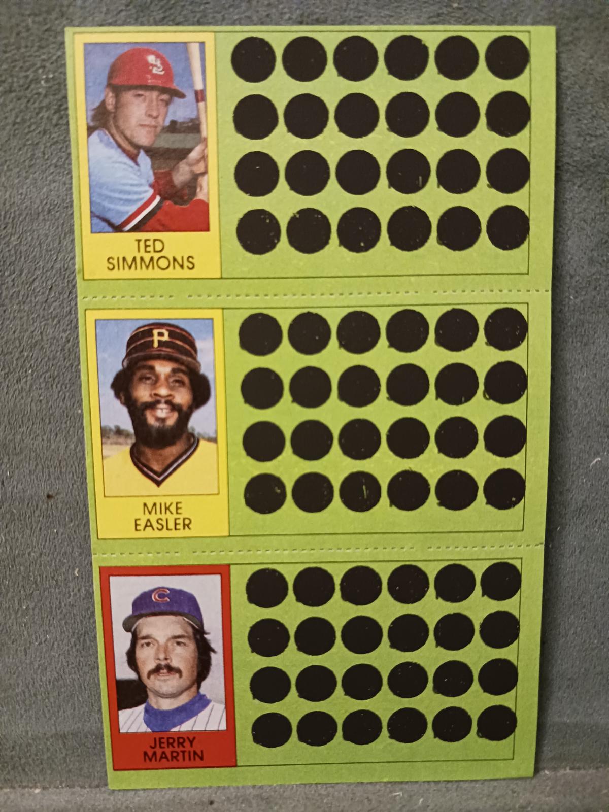 Ted Simmons, Mike Easler, Jerry Martin #63, 81, 98
