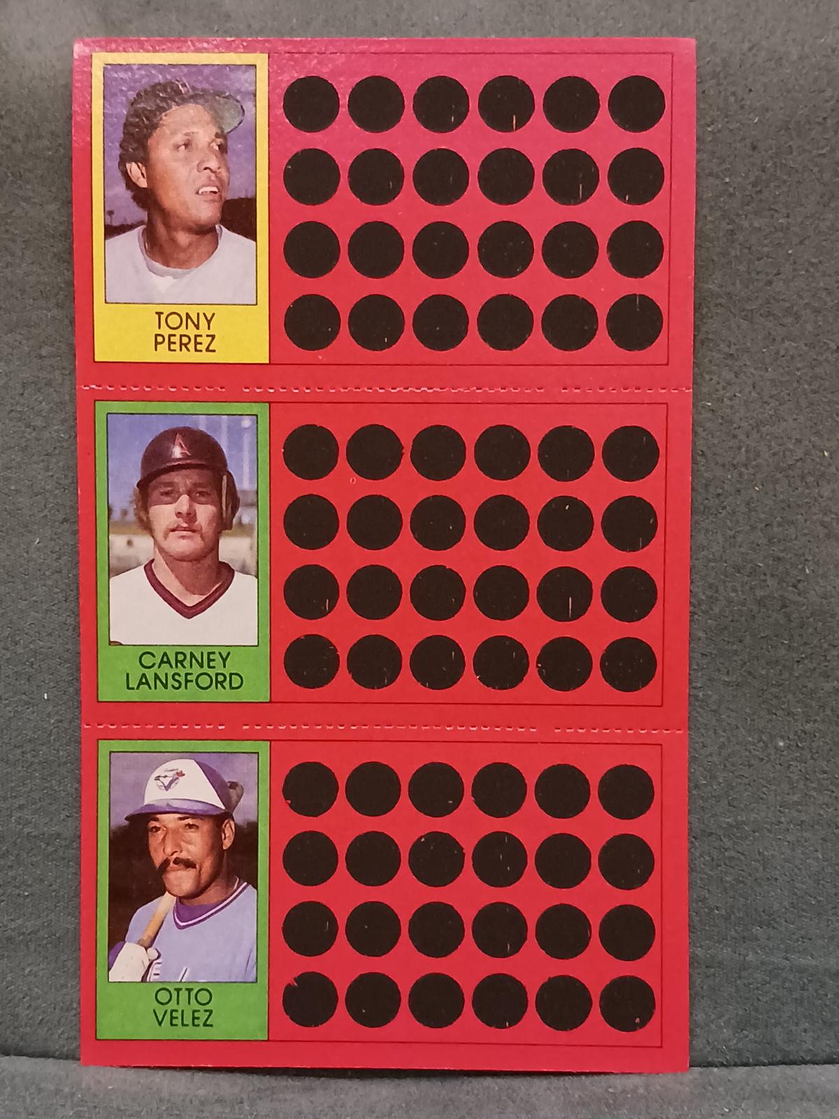 Tony Perez, Carney Lansford, Otto Velez #8, 25, 44
