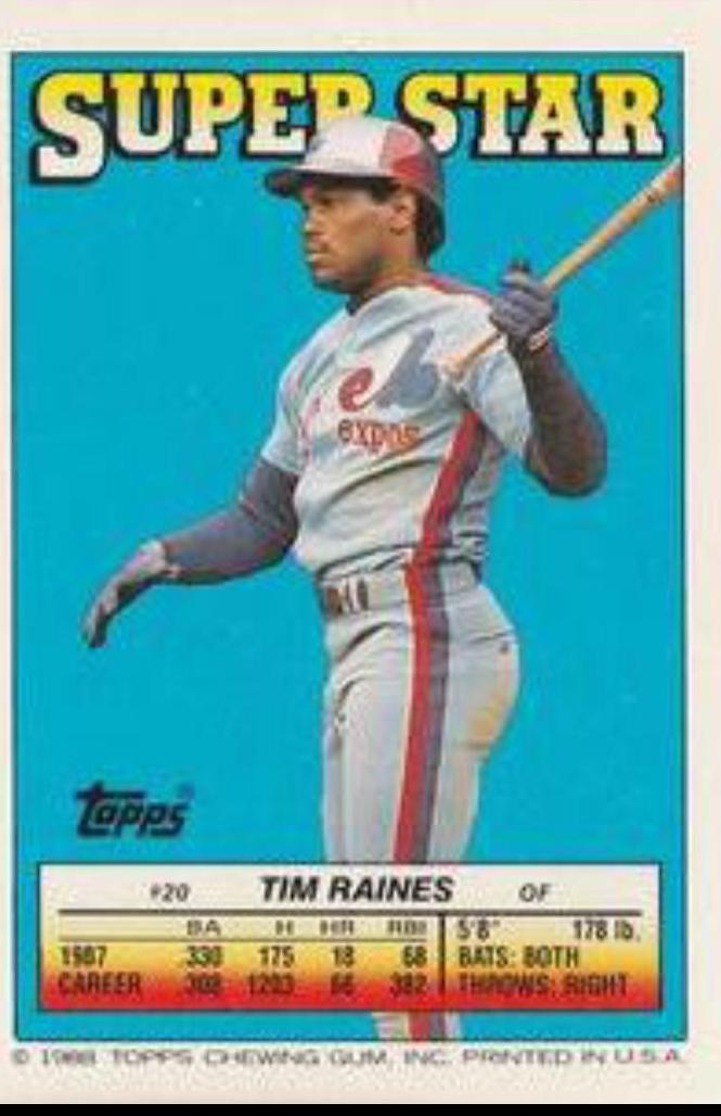Tim Raines #20
