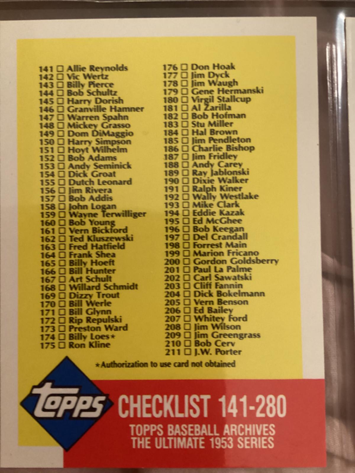 Checklist 141-280 #336