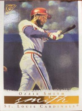 Ozzie Smith [Blue Sleeves,Black Bat] #27