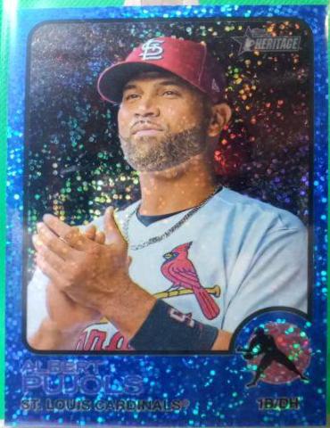 Albert Pujols [Chrome Blue Sparkle] #592