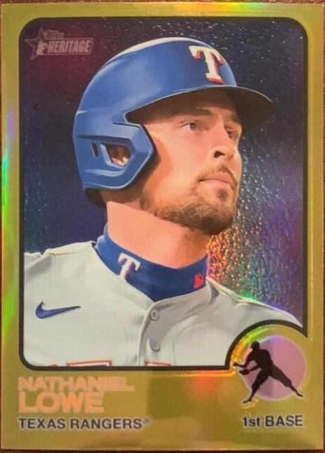 Nathaniel Lowe [Chrome Gold Border Refractor] #608