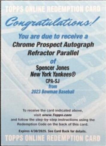 Spencer Jones [Refractor] #CPA-SJ