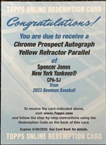 Spencer Jones [Yellow] #CPA-SJ