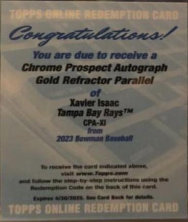 Xavier Isaac [Gold] #CPA-XI