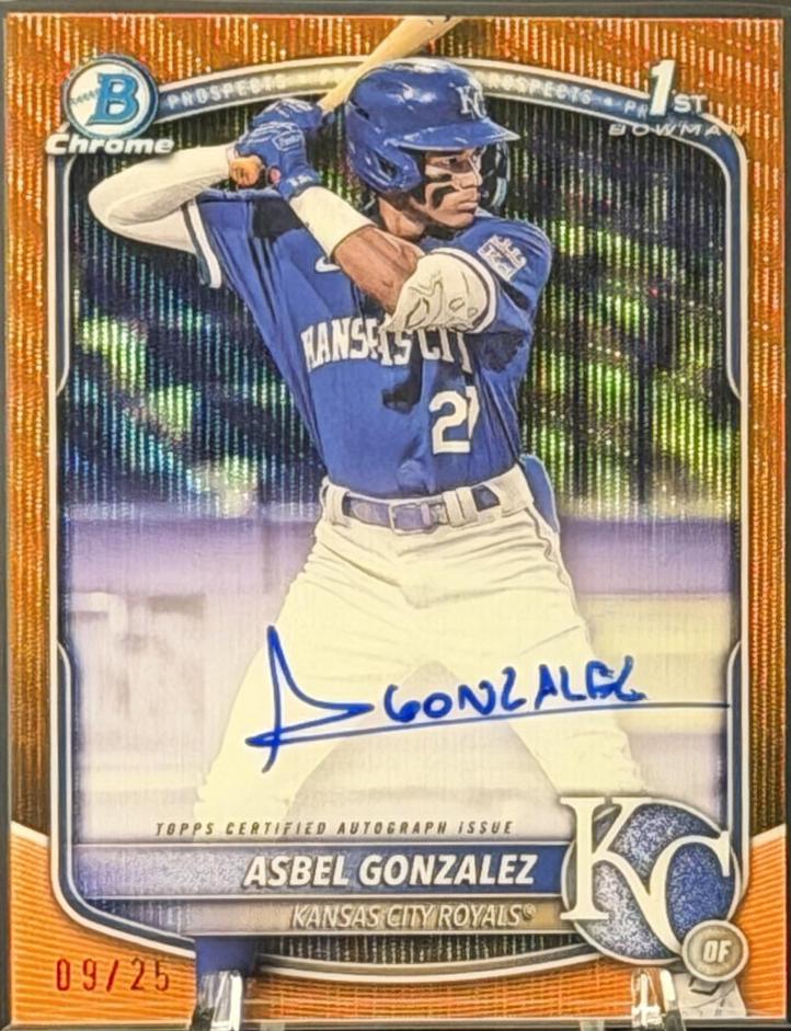 Asbel Gonzalez [Orange Wave Refractor] #CPA-AG
