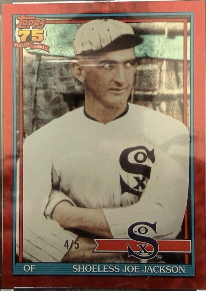 Shoeless Joe Jackson [Red Crackleboard Foil] #T91-27
