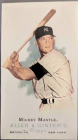 Mickey Mantle [Mini Allen & Ginter Back] #275