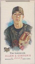 Tim Lincecum [Mini Allen & Ginter Back] #274