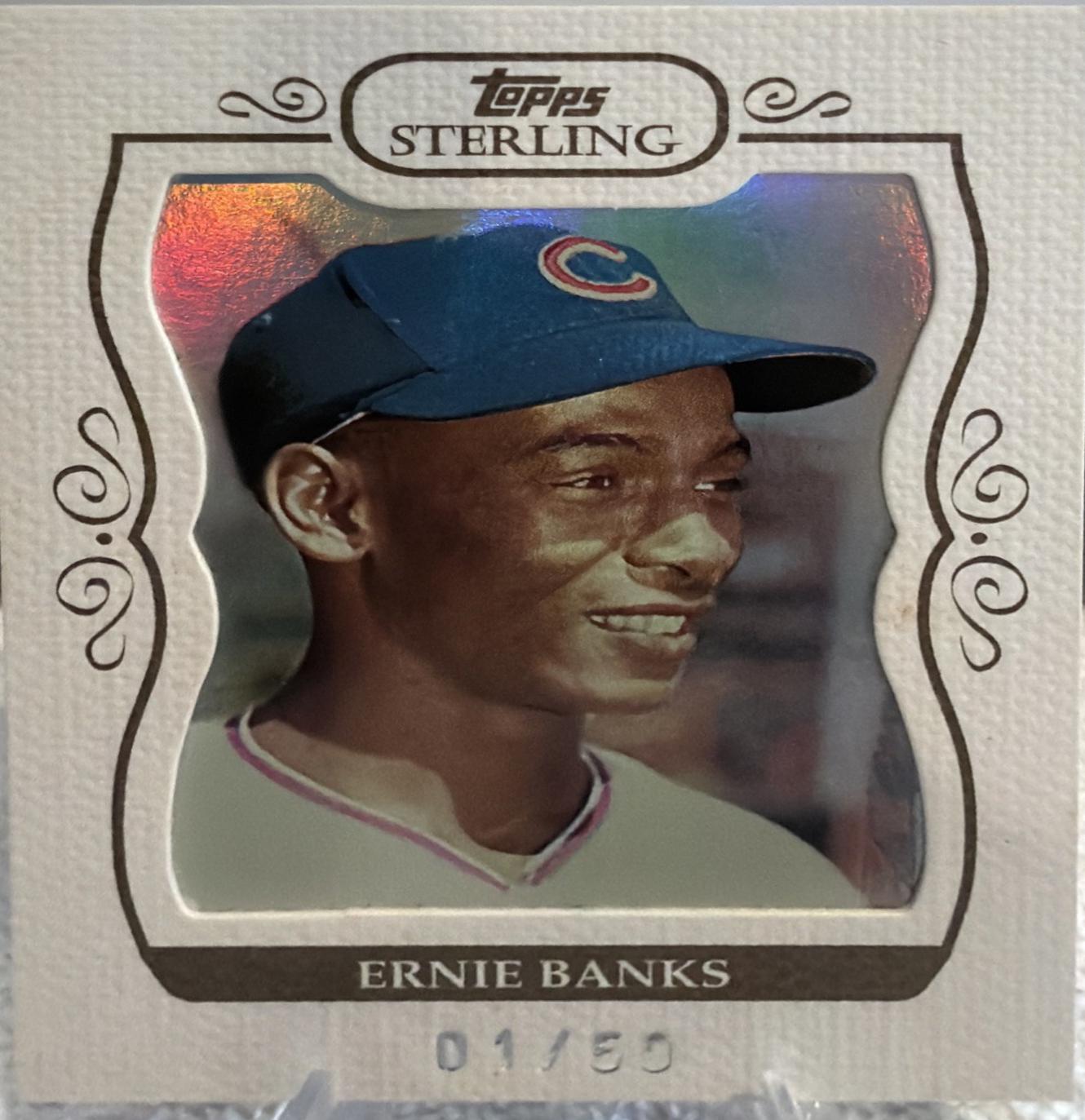 Ernie Banks [Framed White] #284