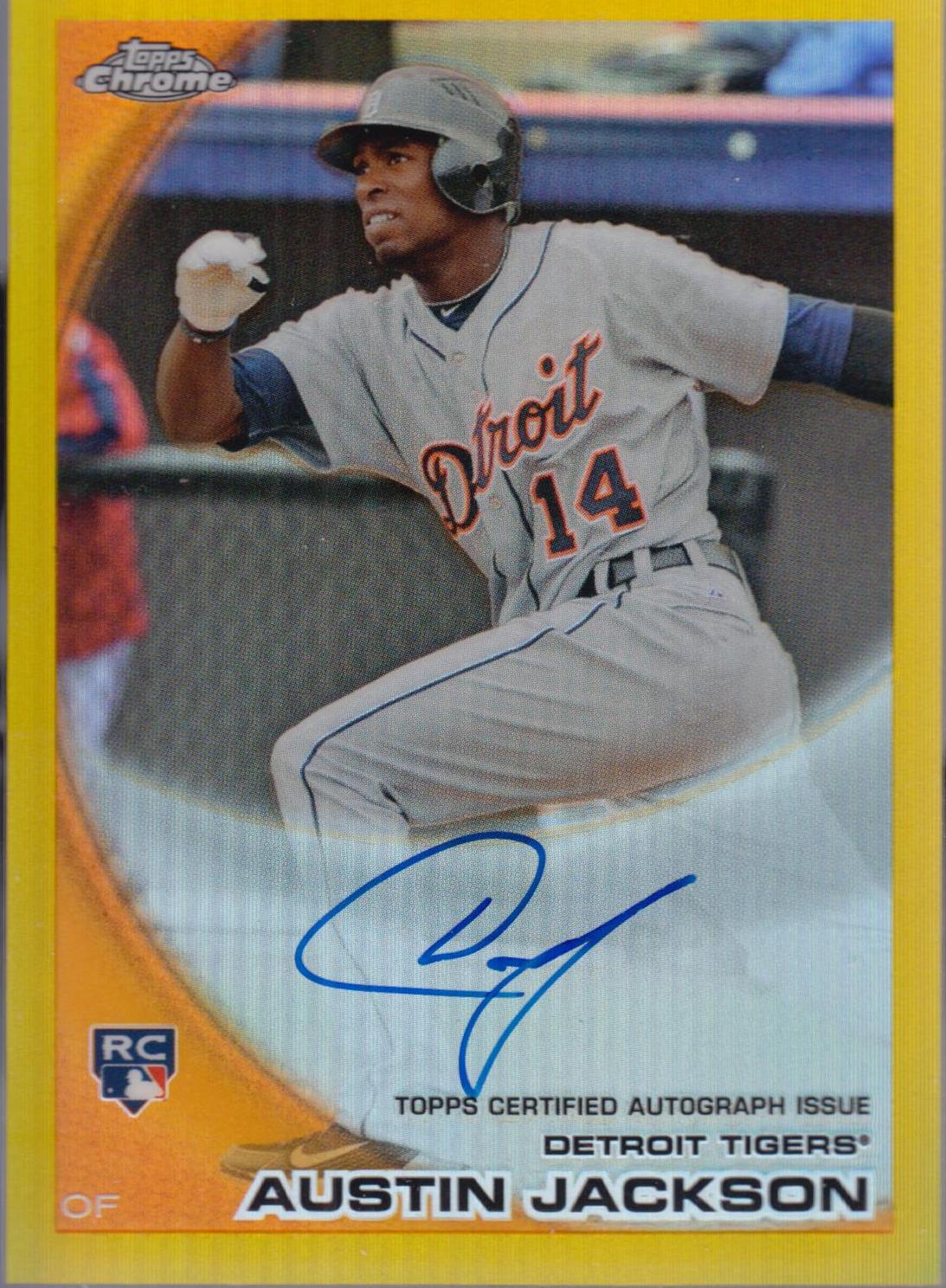 Austin Jackson [Gold Refractor Autograph] #177