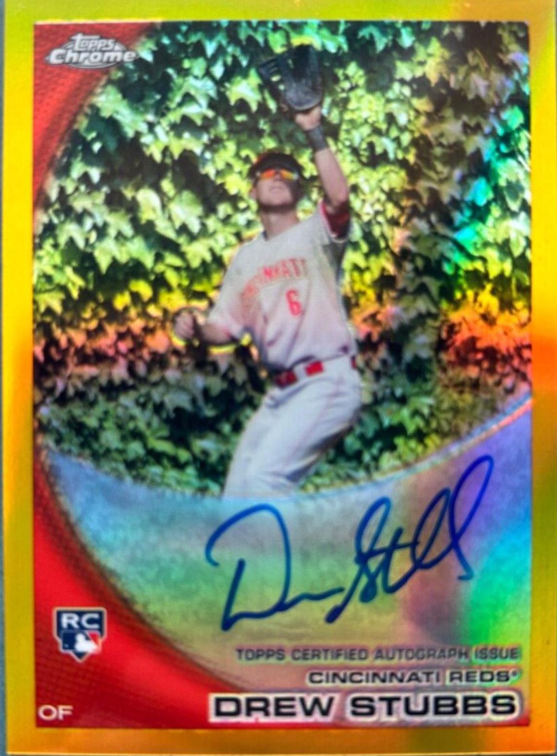 Drew Stubbs [Gold Refractor Autograph] #219