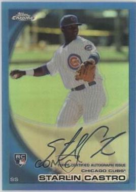 Starlin Castro [Blue Refractor Autograph] #195