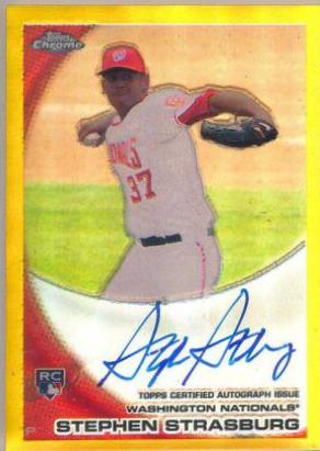 Stephen Strasburg [Gold Refractor Autograph] #212