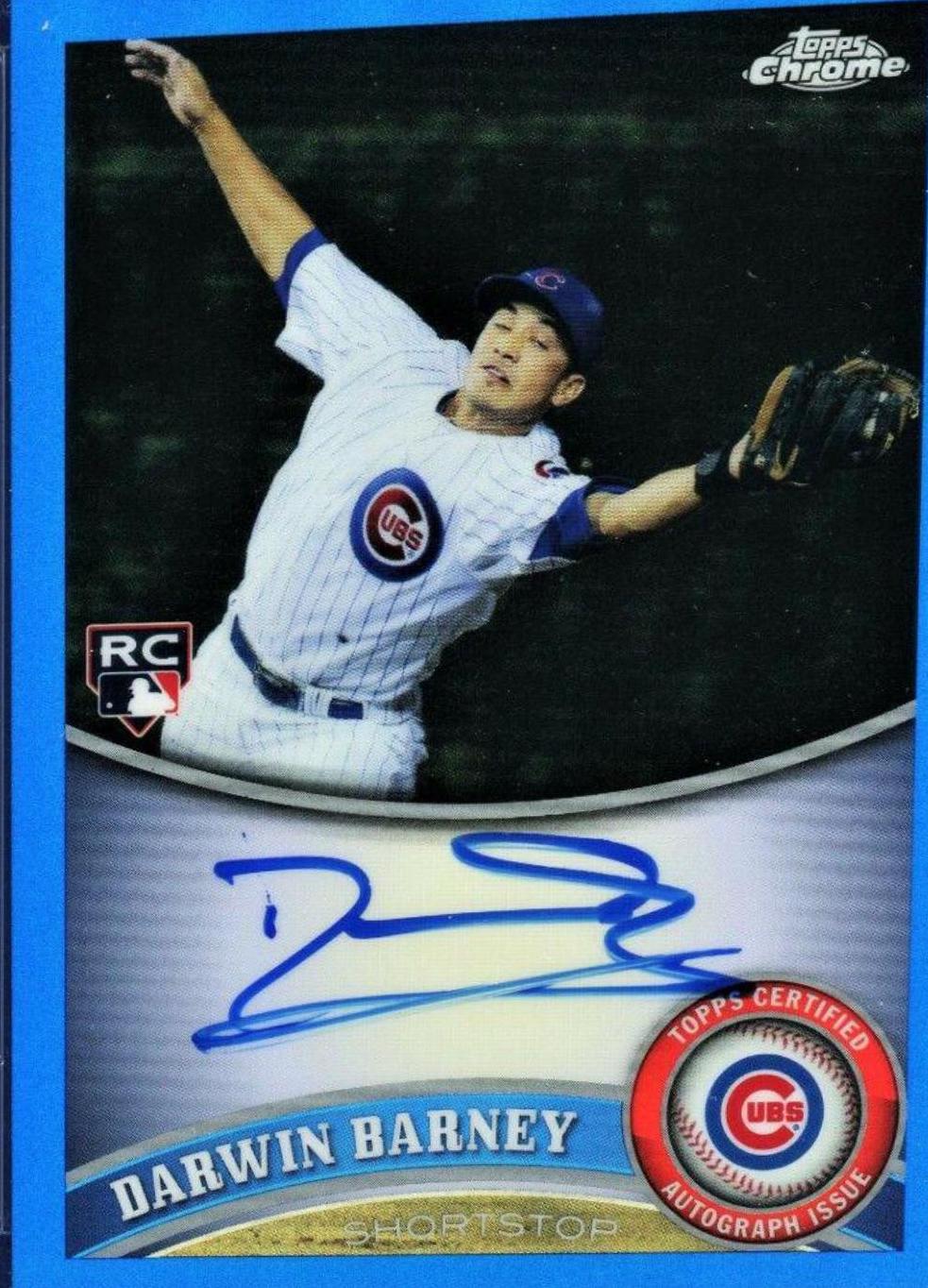 Darwin Barney [Blue Refractor Autograph] #193