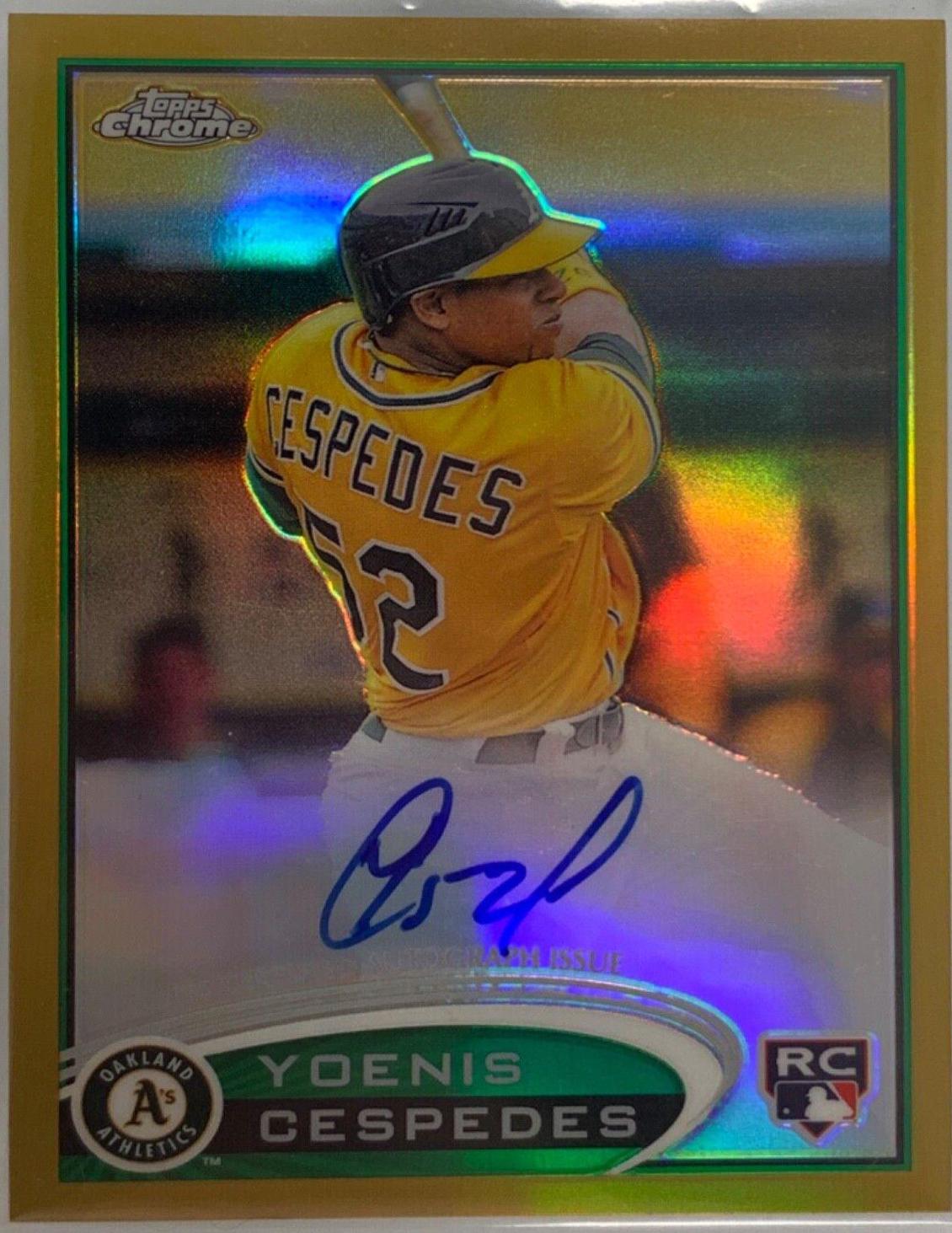 Yoenis Cespedes [Yellow Jersey Autograph Gold Refractor] #180