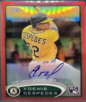 Yoenis Cespedes [Yellow Jersey Autograph Red Refractor] #180