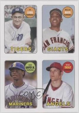 Ken Griffey Jr., Mike Trout, Ty Cobb, Willie Mays #CMGT