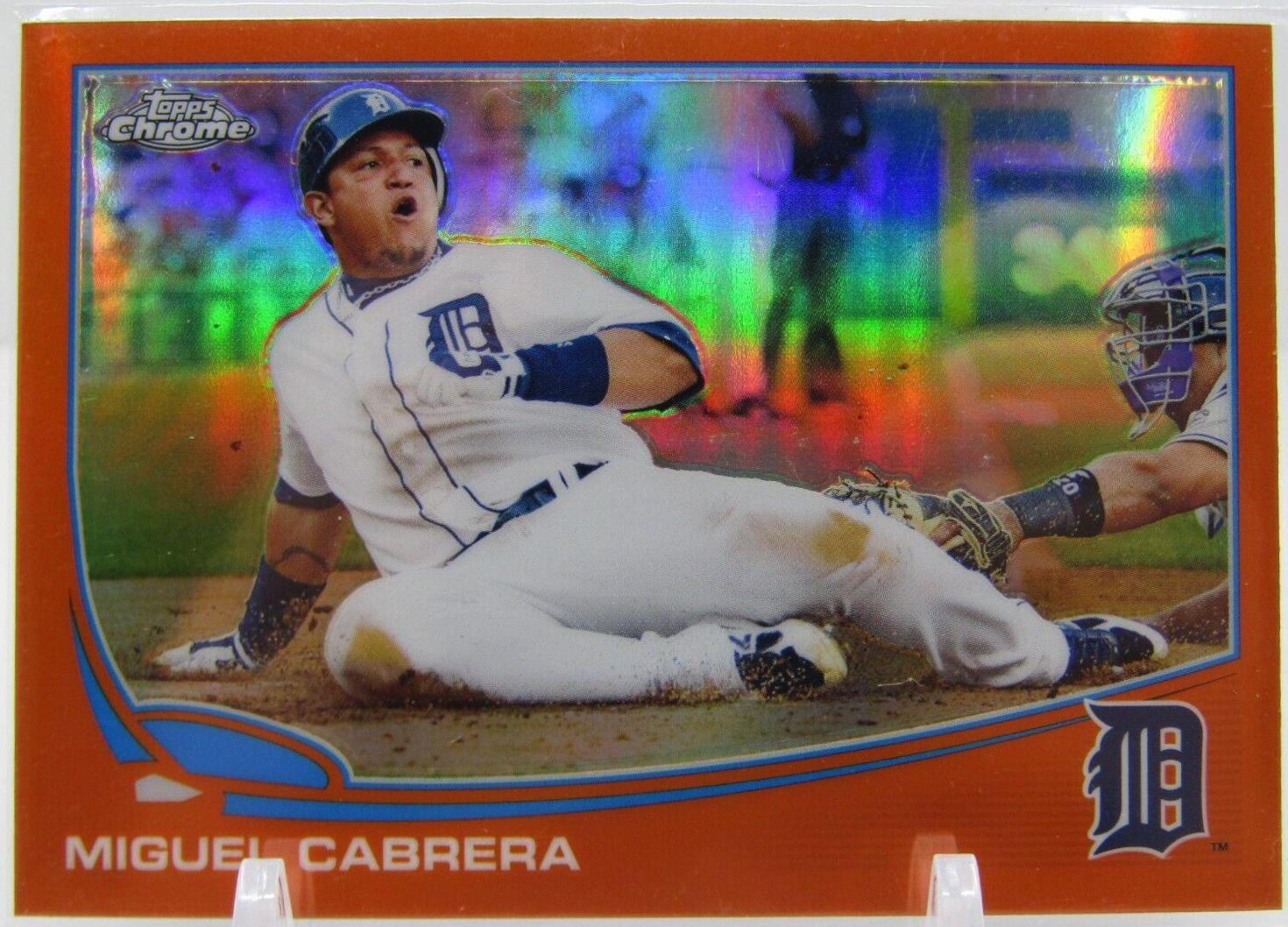 Miguel Cabrera [Sliding Orange Refractor] #100