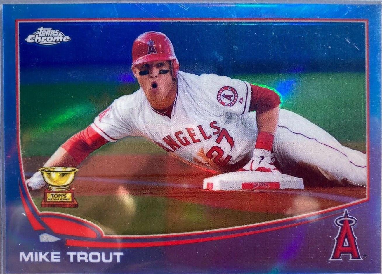 Mike Trout [Sliding Blue Refractor] #1
